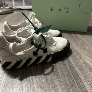 Kids White and Black Sneakers